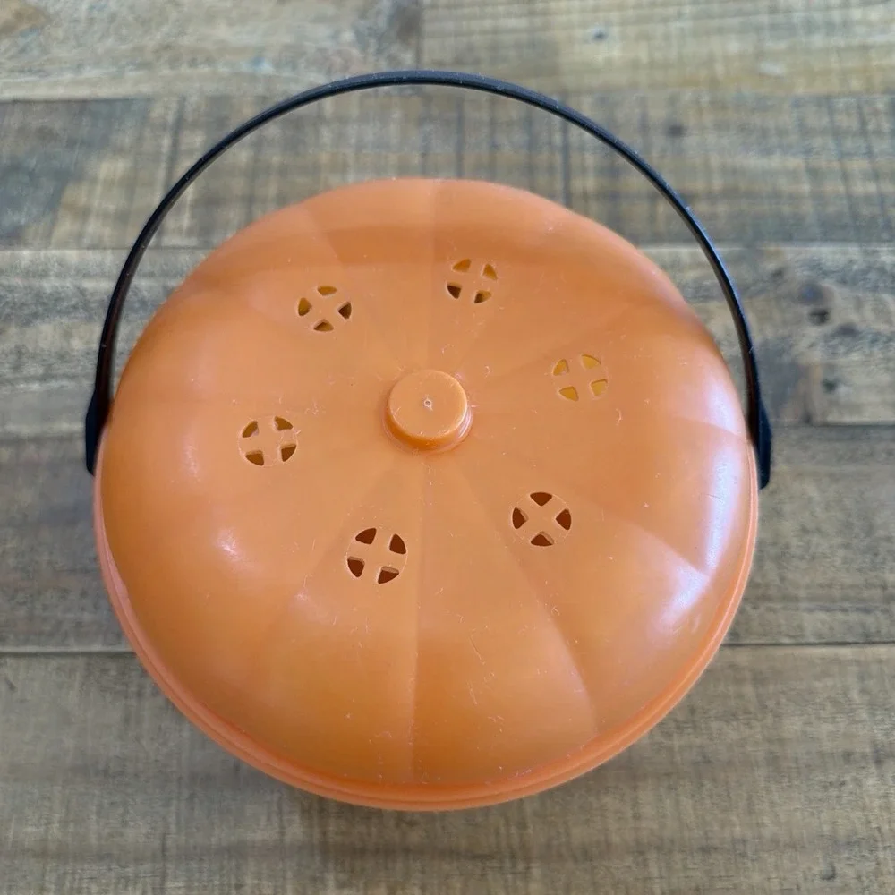 Vintage 1986 McDonald's McBoo Candy Boo Bucket Halloween Pumpkin Happy Meal Pail